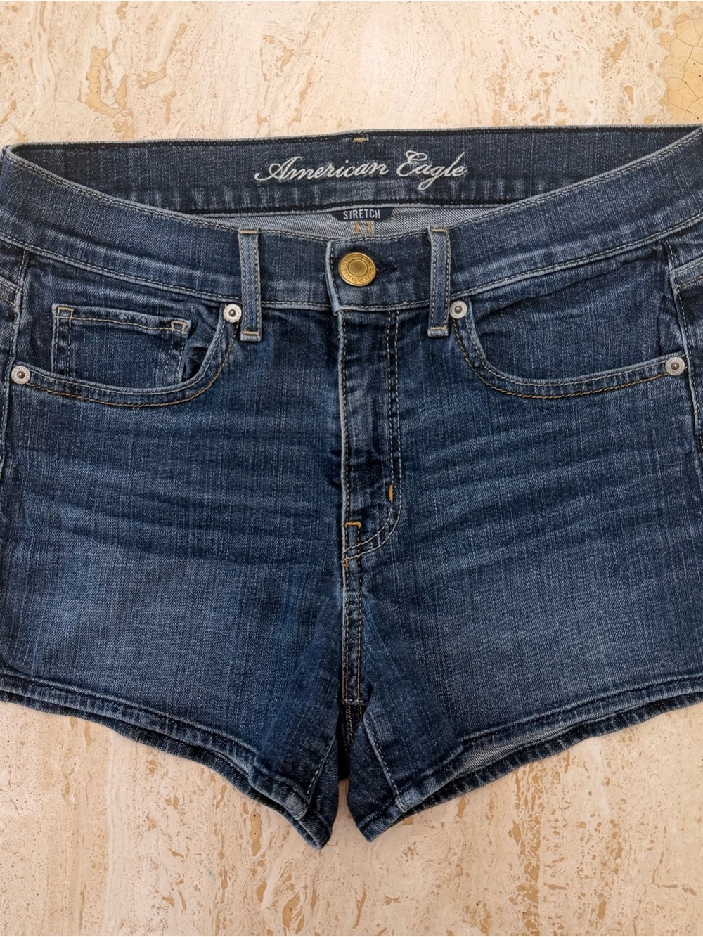 American Eagle Outfitters Indigo Stretch Denim Jean Shorts Sz 6